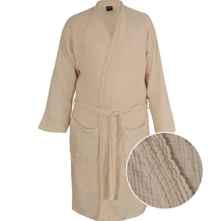 Badjas Mousseline Katoen - Beige