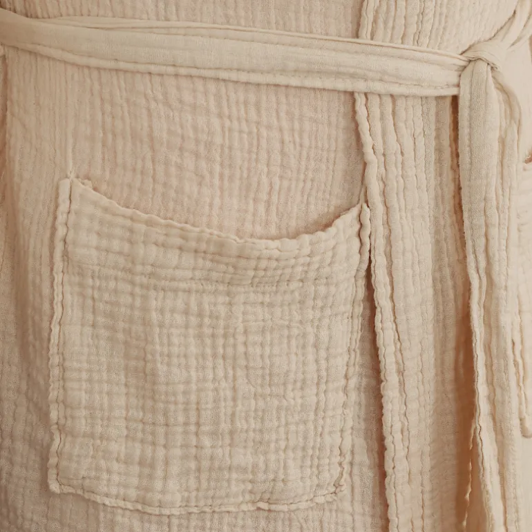 Badjas Mousseline Katoen - Beige
