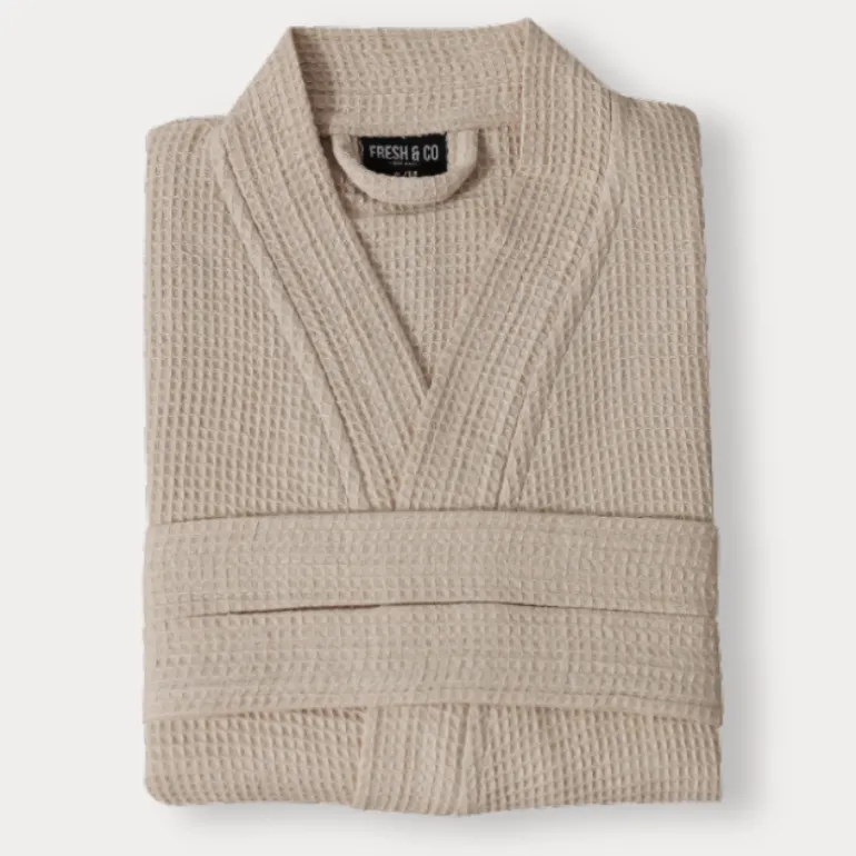 Badjas Wafel Katoen - Beige
