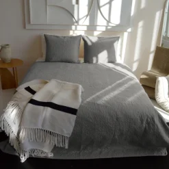 Bedsprei Flowers - Zilver