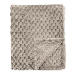 Bedsprei Fluffy Dots - Taupe