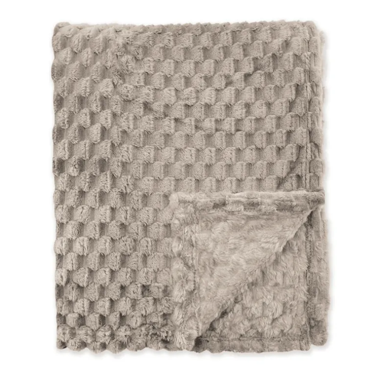 Bedsprei Fluffy Dots - Taupe