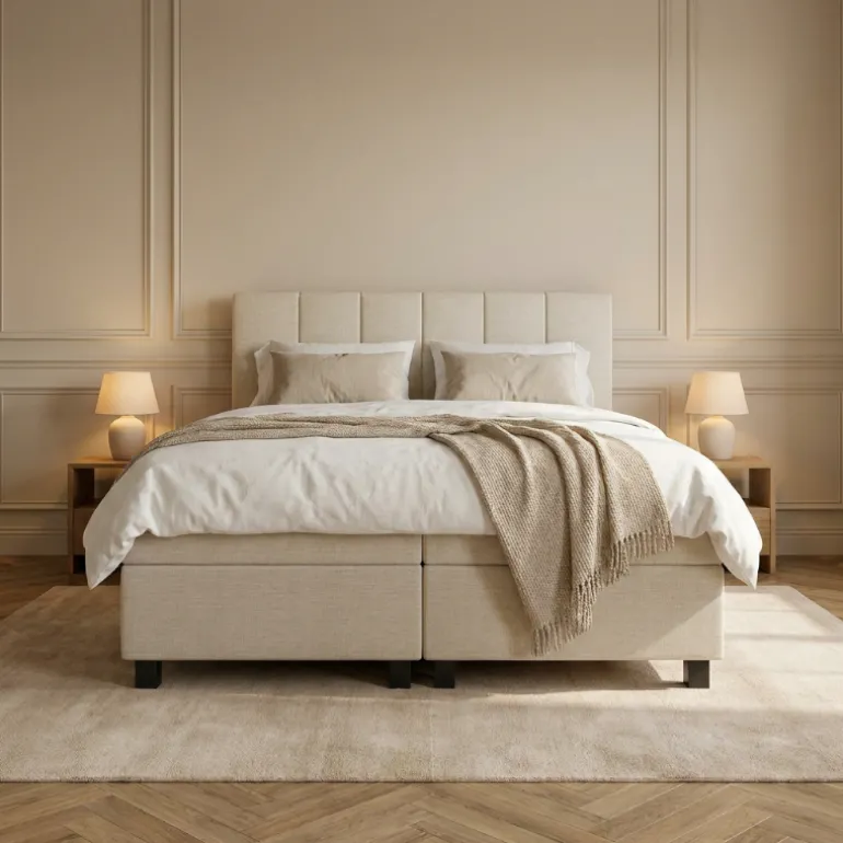 Boxspring Hotel Luxury - Wide - Beige
