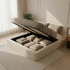 Boxspring met Opbergruimte Amour Tranquility - Crème