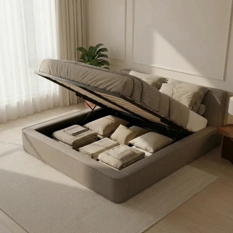 Boxspring met Opbergruimte Amour Tranquility - Taupe