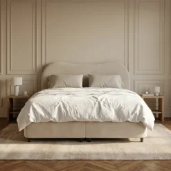 Boxspring met Opbergruimte - Arcus - Beige