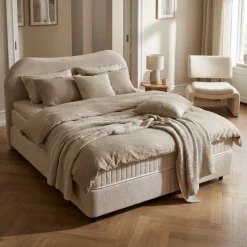 Boxspring met Opbergruimte - Arcus - Beige