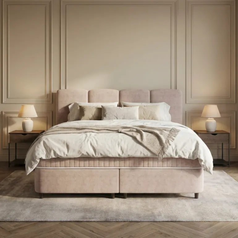 Boxspring met Opbergruimte - Allure - Taupe