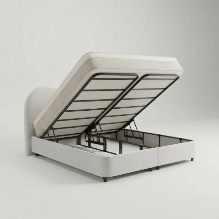 Boxspring met Opbergruimte - Arcus - Off-White