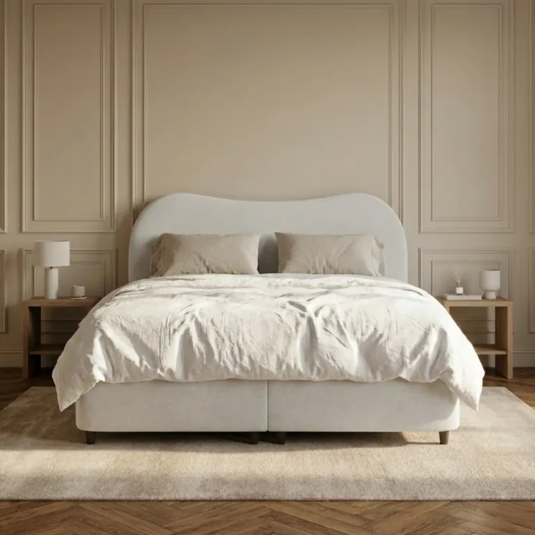 Boxspring met Opbergruimte - Arcus - Off-White