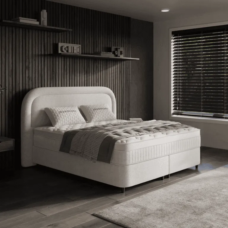 Boxspring met Opbergruimte - Essence - Off-White