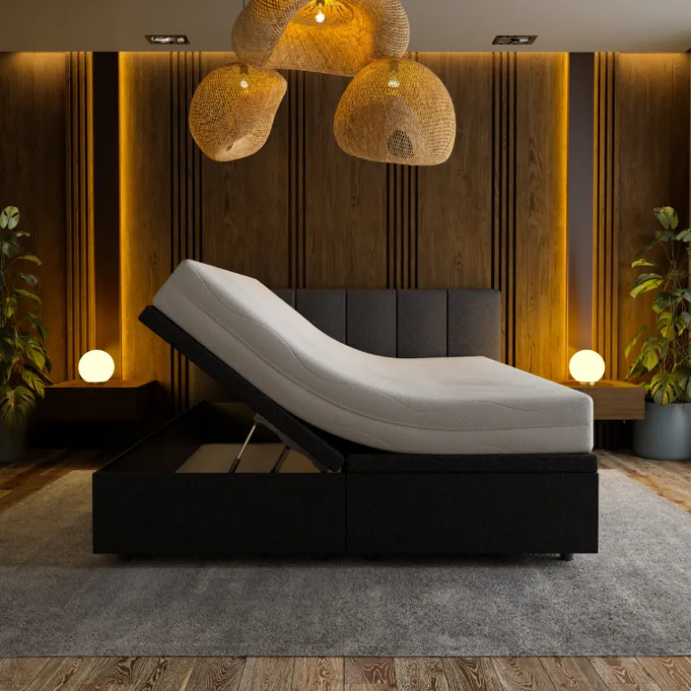 Boxspring met Opbergruimte Hotel Royal - Zwart