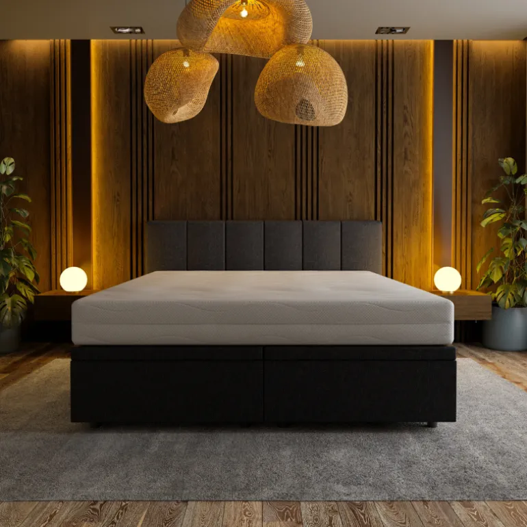 Boxspring met Opbergruimte Hotel Royal - Zwart