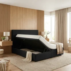 Boxspring met Opbergruimte Hotel Essence - Zwart