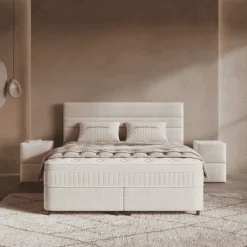 Boxspring met Opbergruimte - Horizon - Off-White