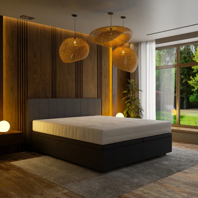 Boxspring met Opbergruimte Hotel Prestige - Zwart