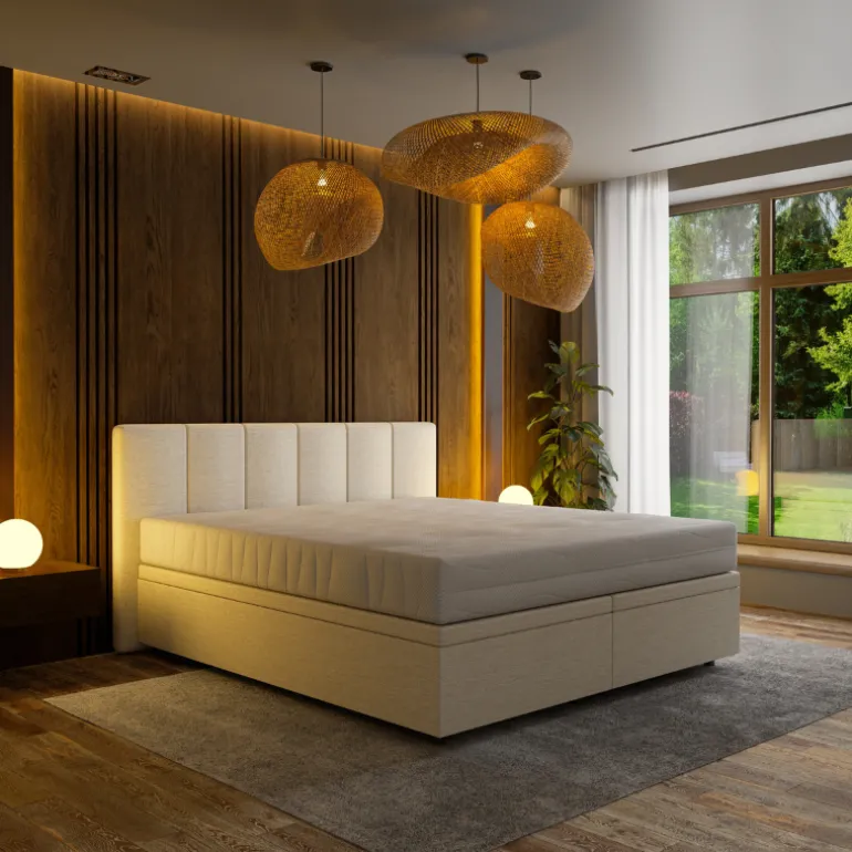 Boxspring met Opbergruimte Hotel Royal - Beige