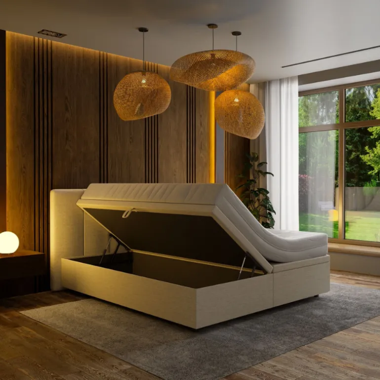 Boxspring met Opbergruimte Hotel Royal - Beige