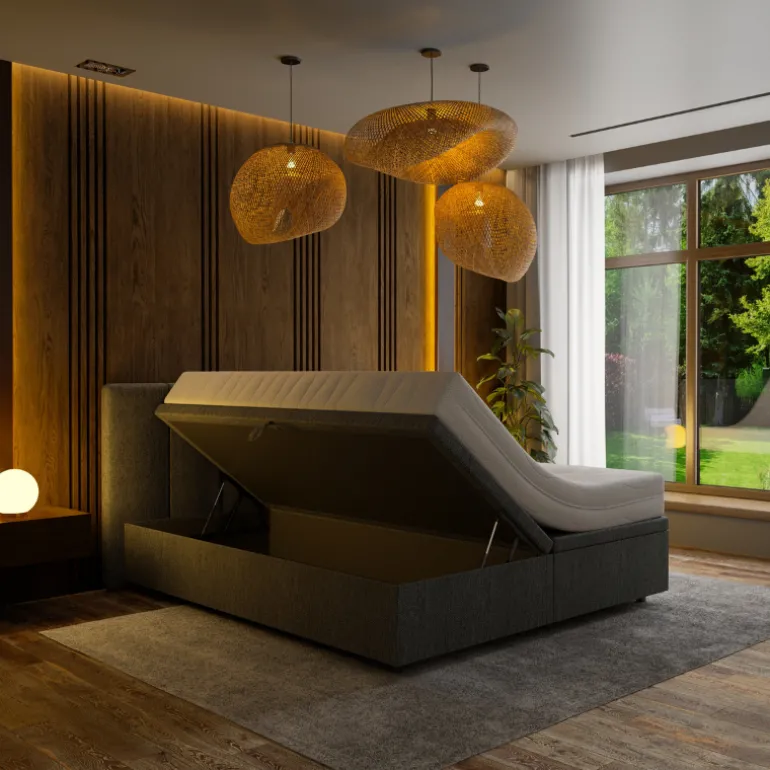 Boxspring met Opbergruimte Hotel Royal - Antraciet