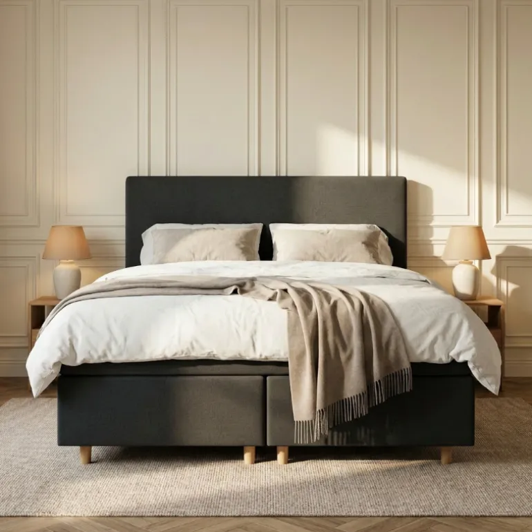 Boxspring met Opbergruimte Julia - Zwart