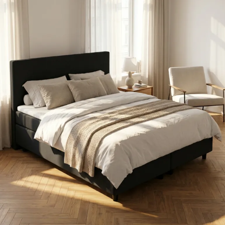 Boxspring met Opbergruimte Julia - Zwart