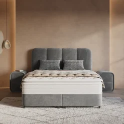 Boxspring met Opbergruimte Pearl - Antraciet