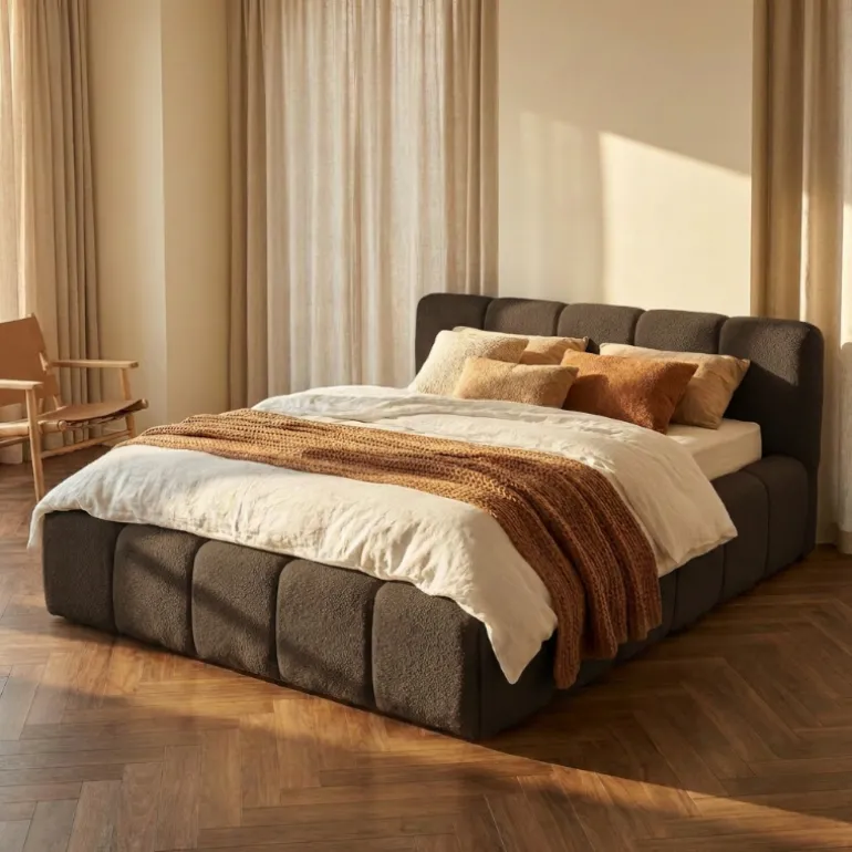 Boxspring met Opbergruimte - Palermo - Bruin