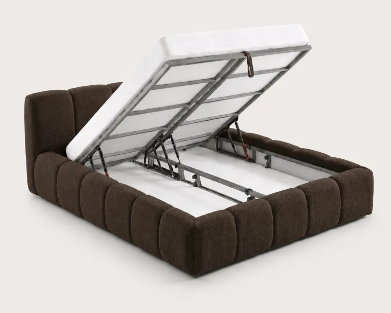 Boxspring met Opbergruimte - Palermo - Bruin