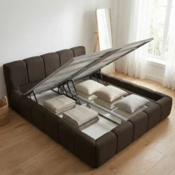 Boxspring met Opbergruimte - Palermo - Bruin