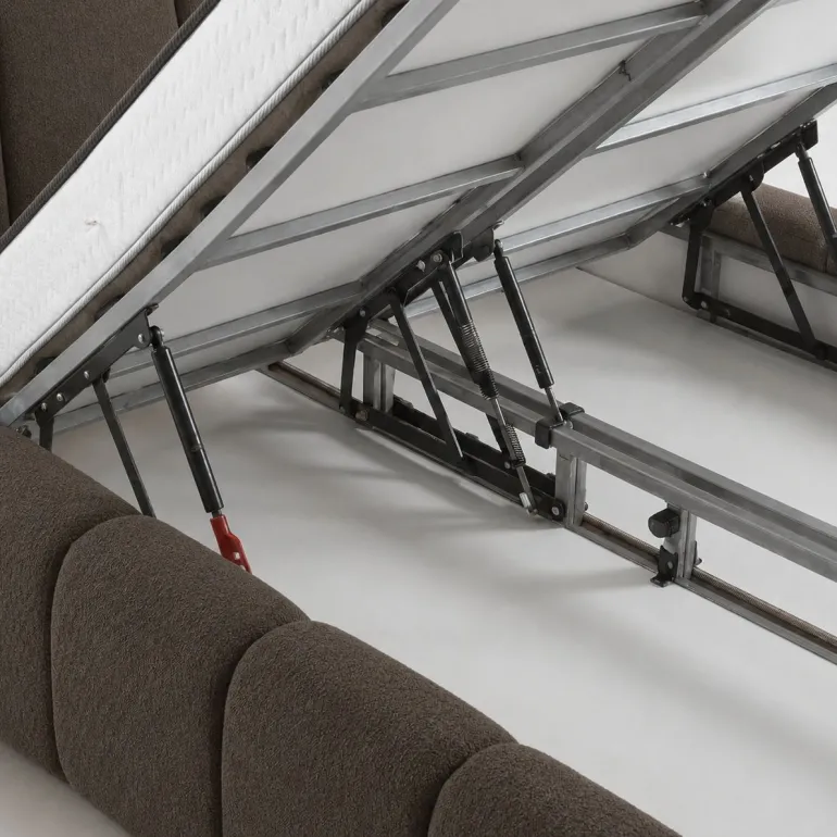 Boxspring met Opbergruimte - Palermo - Bruin