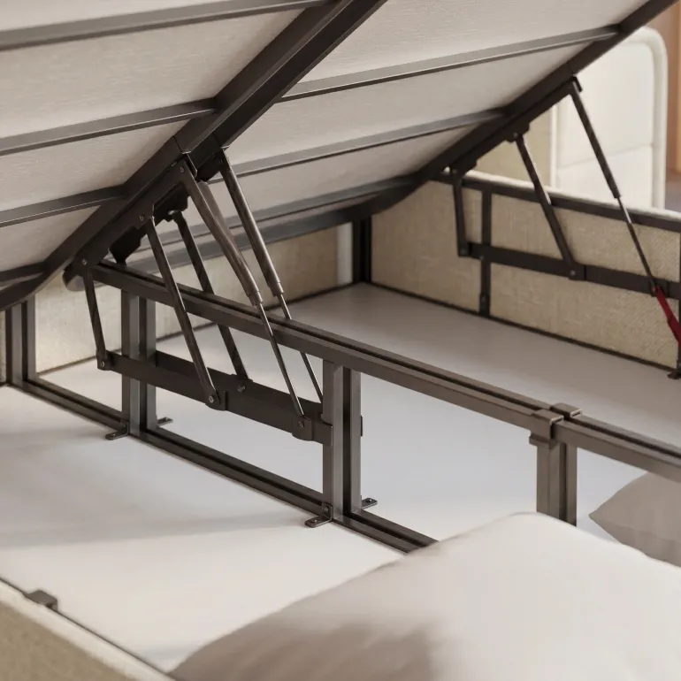 Boxspring met Opbergruimte Pearl - Beige