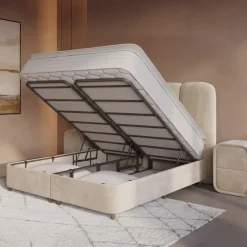 Boxspring met Opbergruimte Pearl - Beige