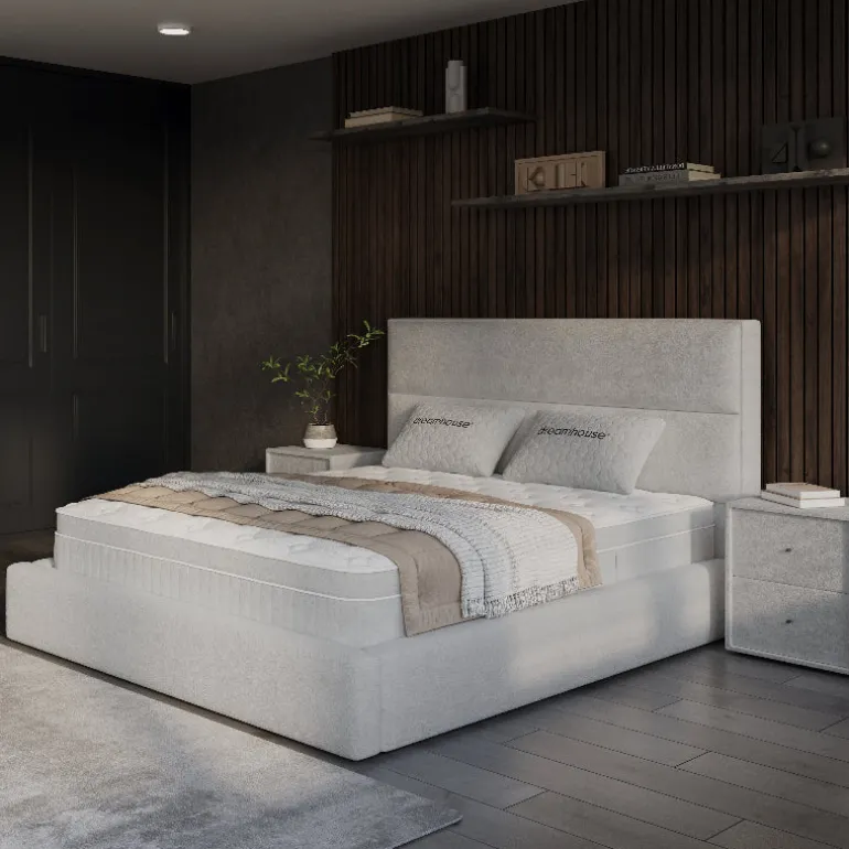 Boxspring met Opbergruimte Vento - Beige