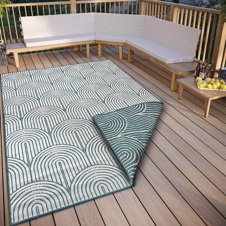 Buitenkleed Dubbelzijdig Flatweave - Groen