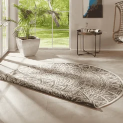 Buitenkleed Nora Rond - Creme