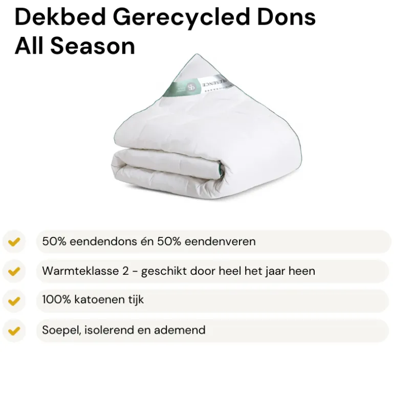 Dekbed Dons - 50% Eendendons - 4 Seizoenen