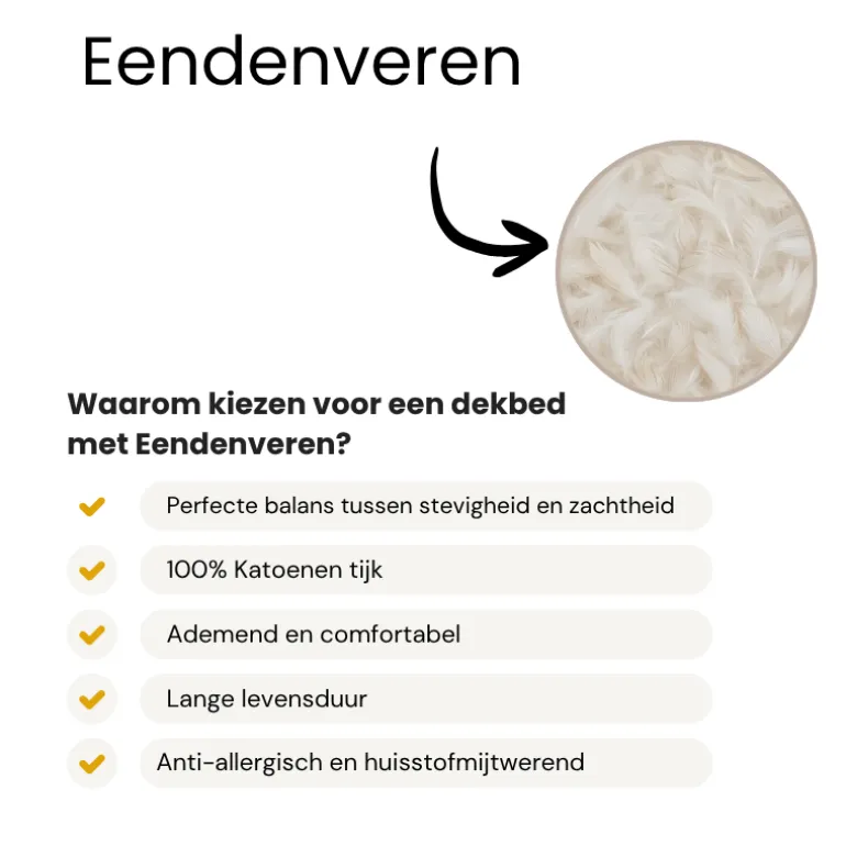 Dekbed Dons - 85% Eendenveren - 4 Seizoenen