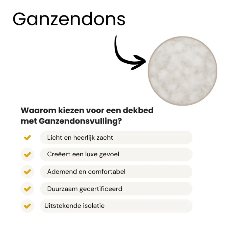 Dekbed Dons - 65% Ganzendons - 4 Seizoenen
