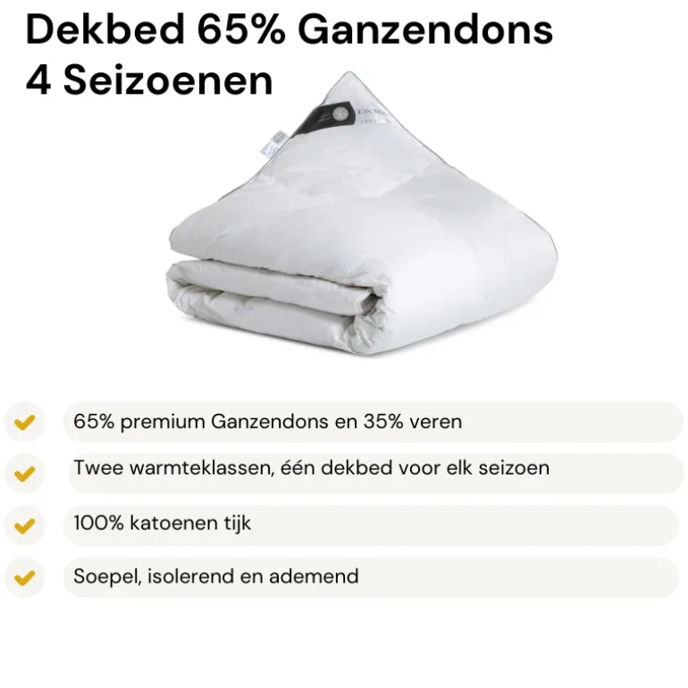 Dekbed Dons - 65% Ganzendons - 4 Seizoenen