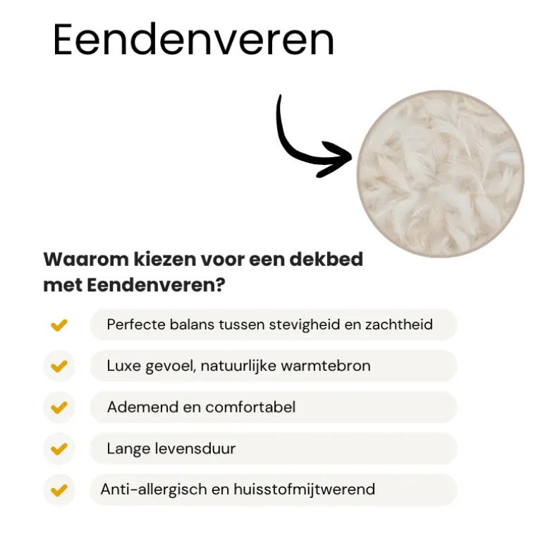 Dekbed - 100% Eendenveren - 4 Seizoenen