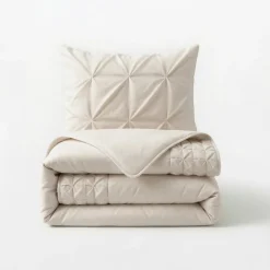 Dekbedovertrek Border Pintuck - Beige