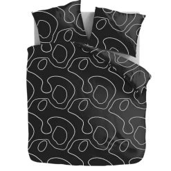 Dekbedovertrek Doodles - Zwart