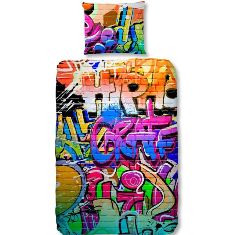 Dekbedovertrek Katoen - Graffiti