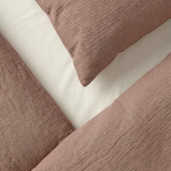 Dekbedovertrek Katoen - Mousseline - Oud Roze