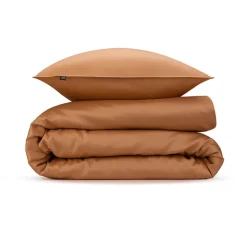Dekbedovertrek Katoen-Satijn - Satinado - Cognac Brown