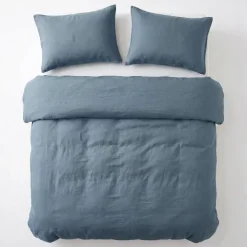 Dekbedovertrek Katoen Stone Washed - Blauw