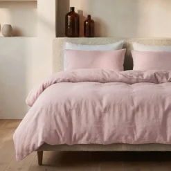 Dekbedovertrek Katoen Stone Washed - Roze