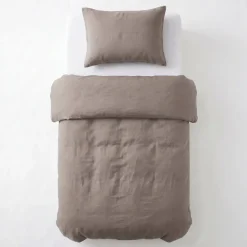 Dekbedovertrek Katoen Stone Washed - Taupe