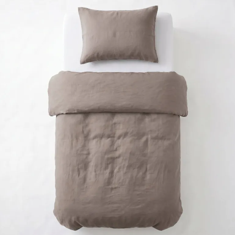 Dekbedovertrek Katoen Stone Washed - Taupe