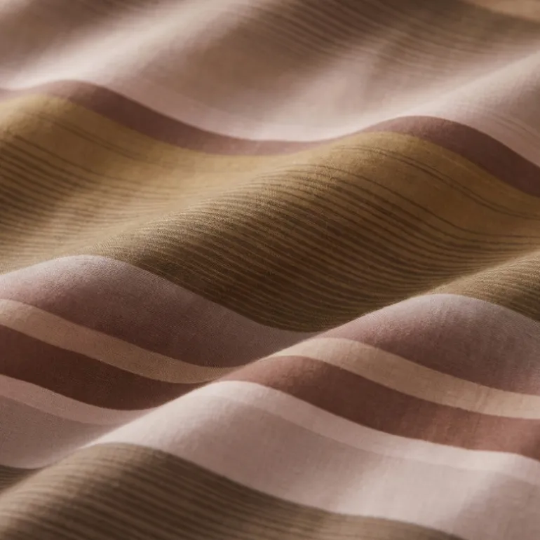 Dekbedovertrek Percale-Katoen - Stripe Kaneel